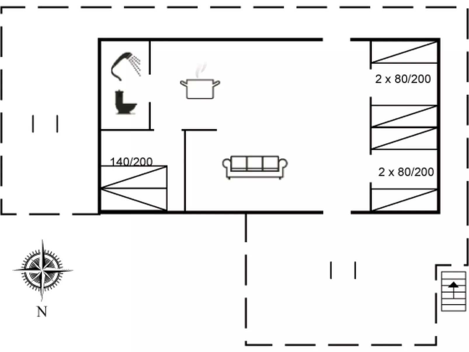 "Thorkil" - 800m from the sea