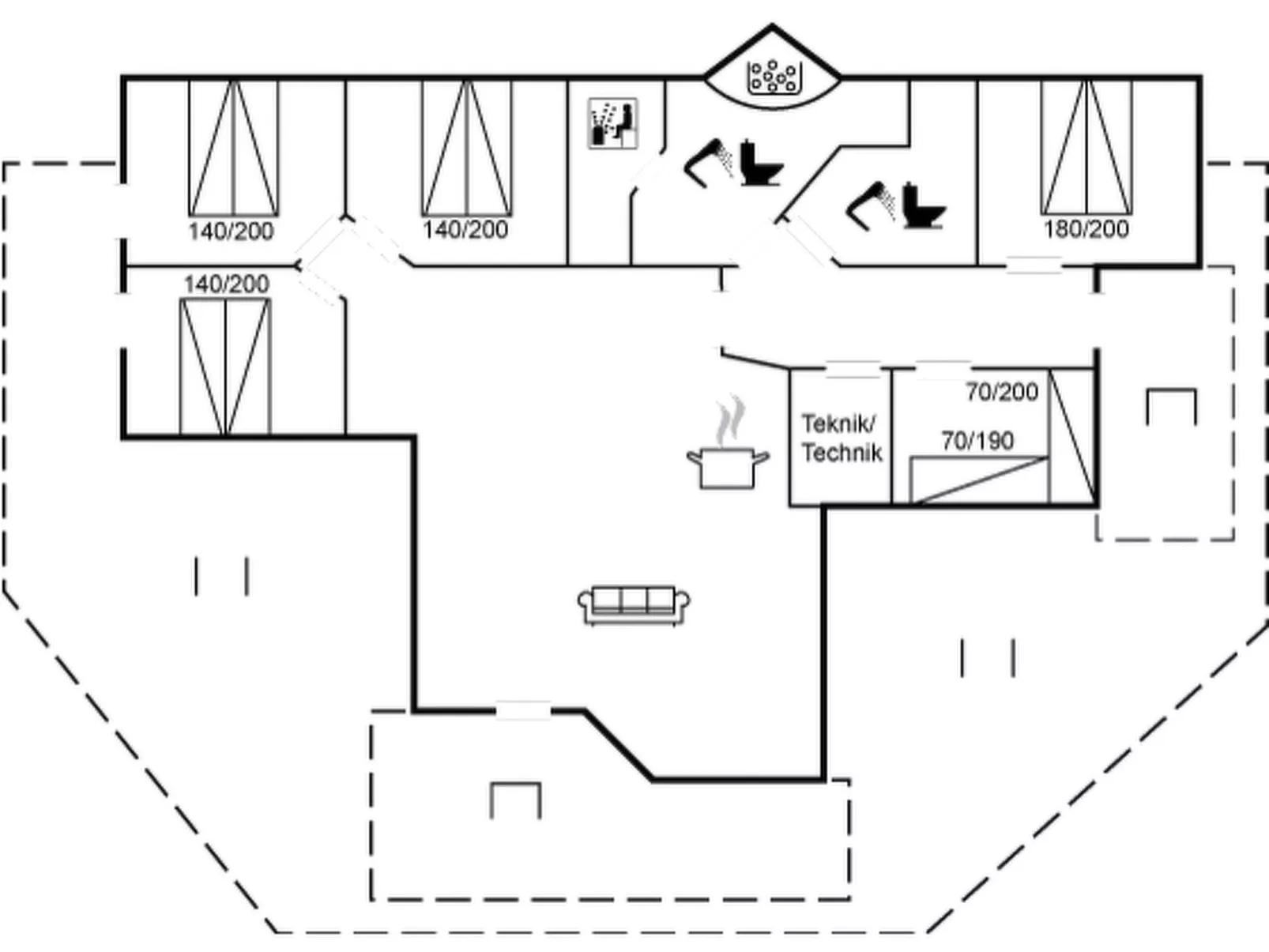 "Landuin" - 230m from the sea