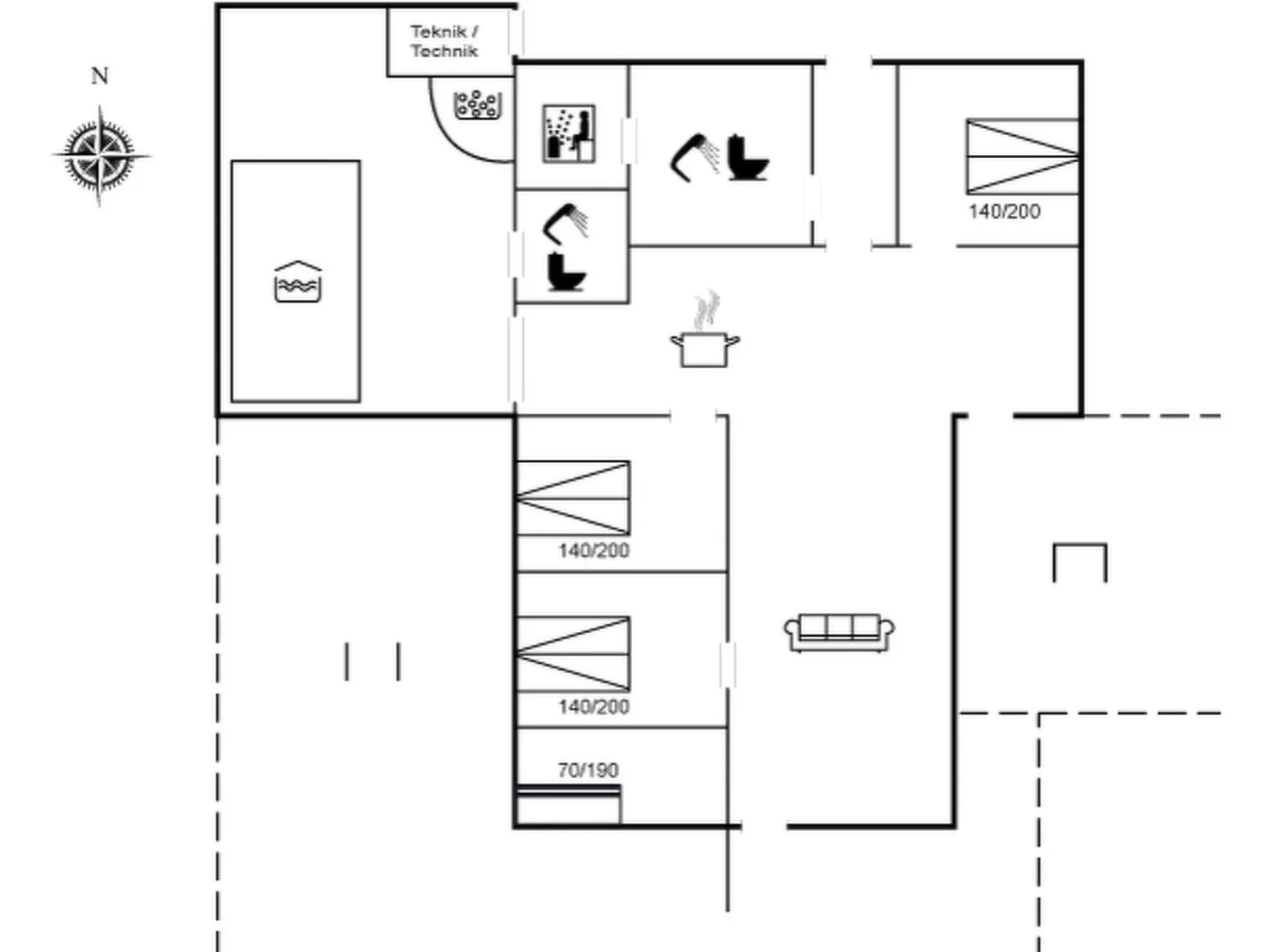 "Germund" - 900m from the sea