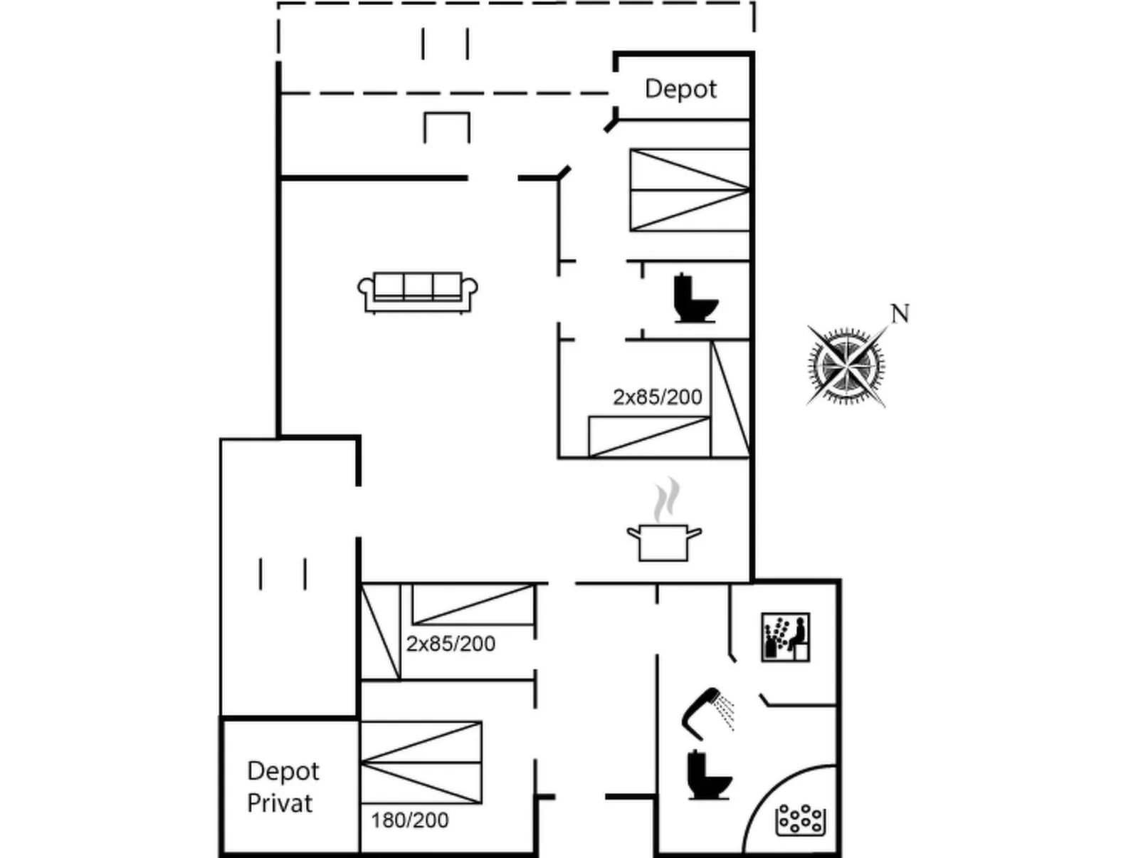 "Gedda" - 700m from the sea