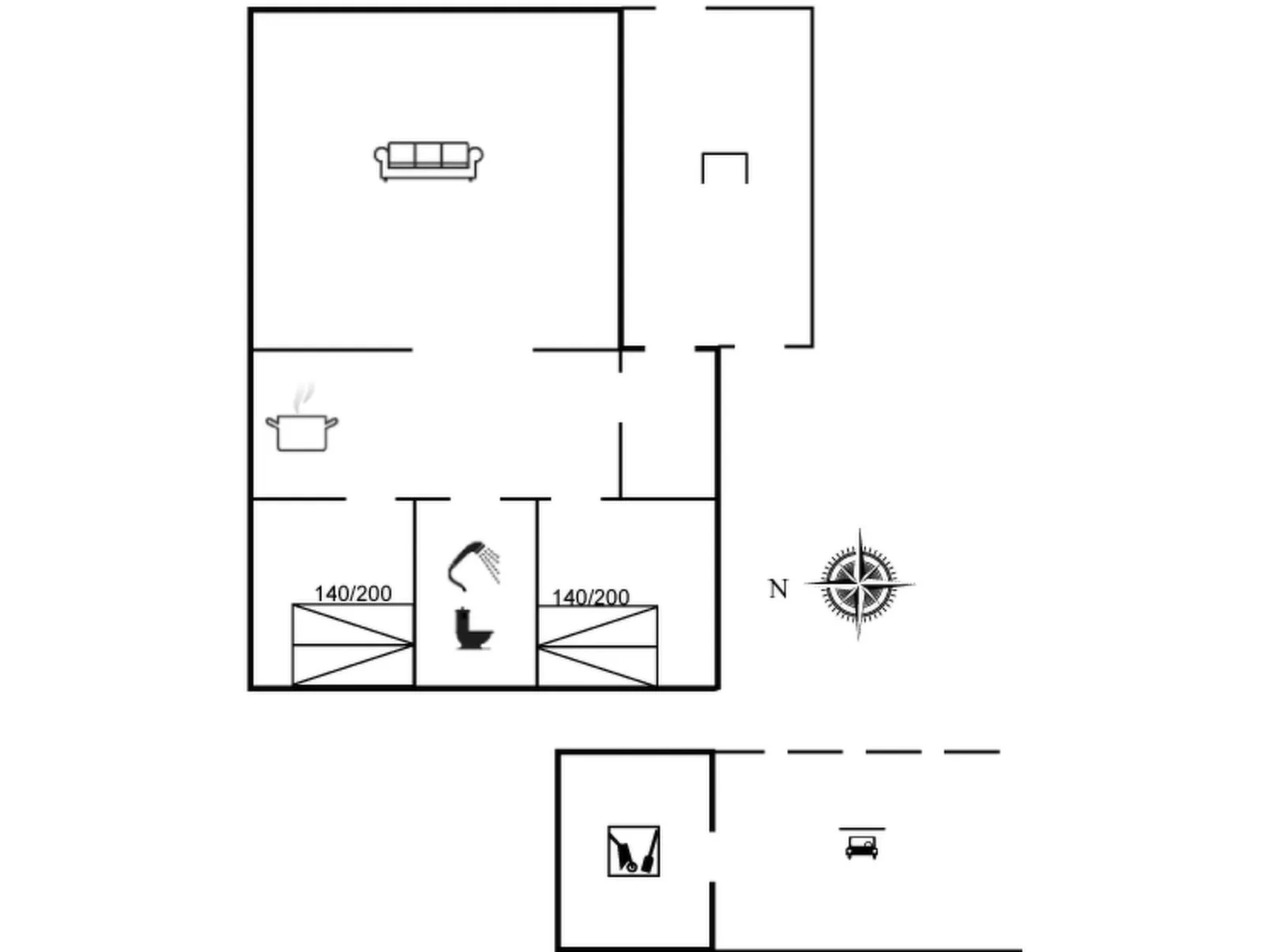 "Rajka" - 300m to the fjord
