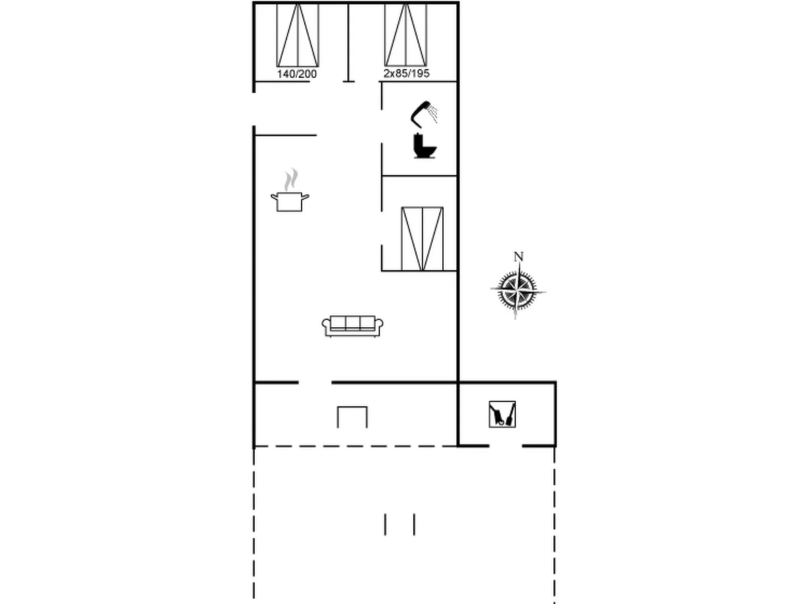 "Dirch" - 1.5km from the sea