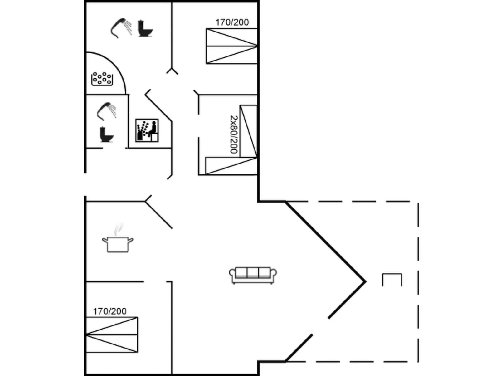 "Bergulv" - 75m from the sea