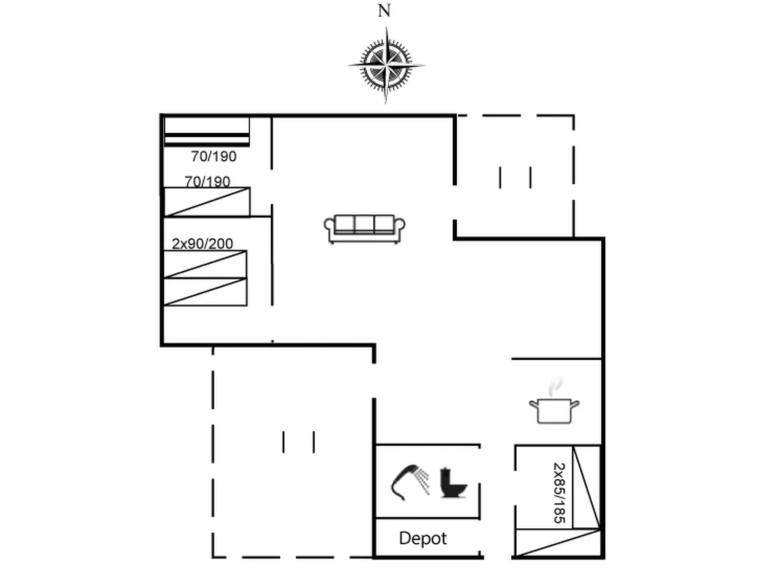 "Theodor" - 180m to the fjord