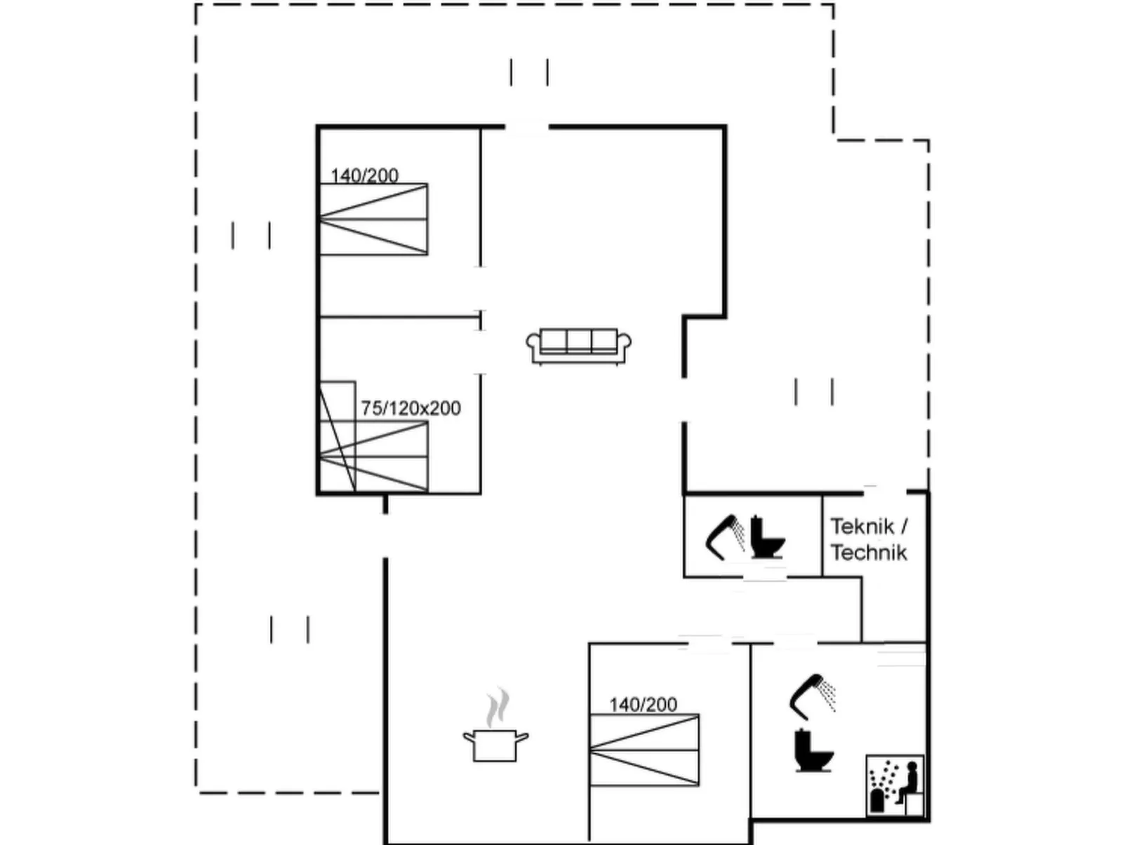 "Hroswitha" - 100m from the sea