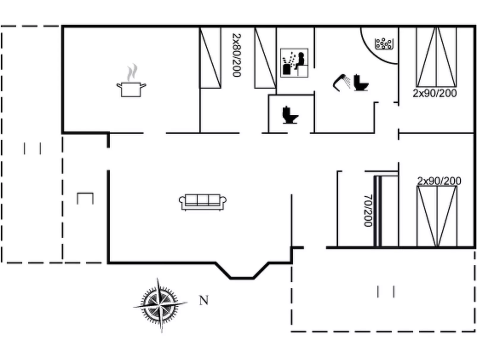 "Aike" - 400m from the sea