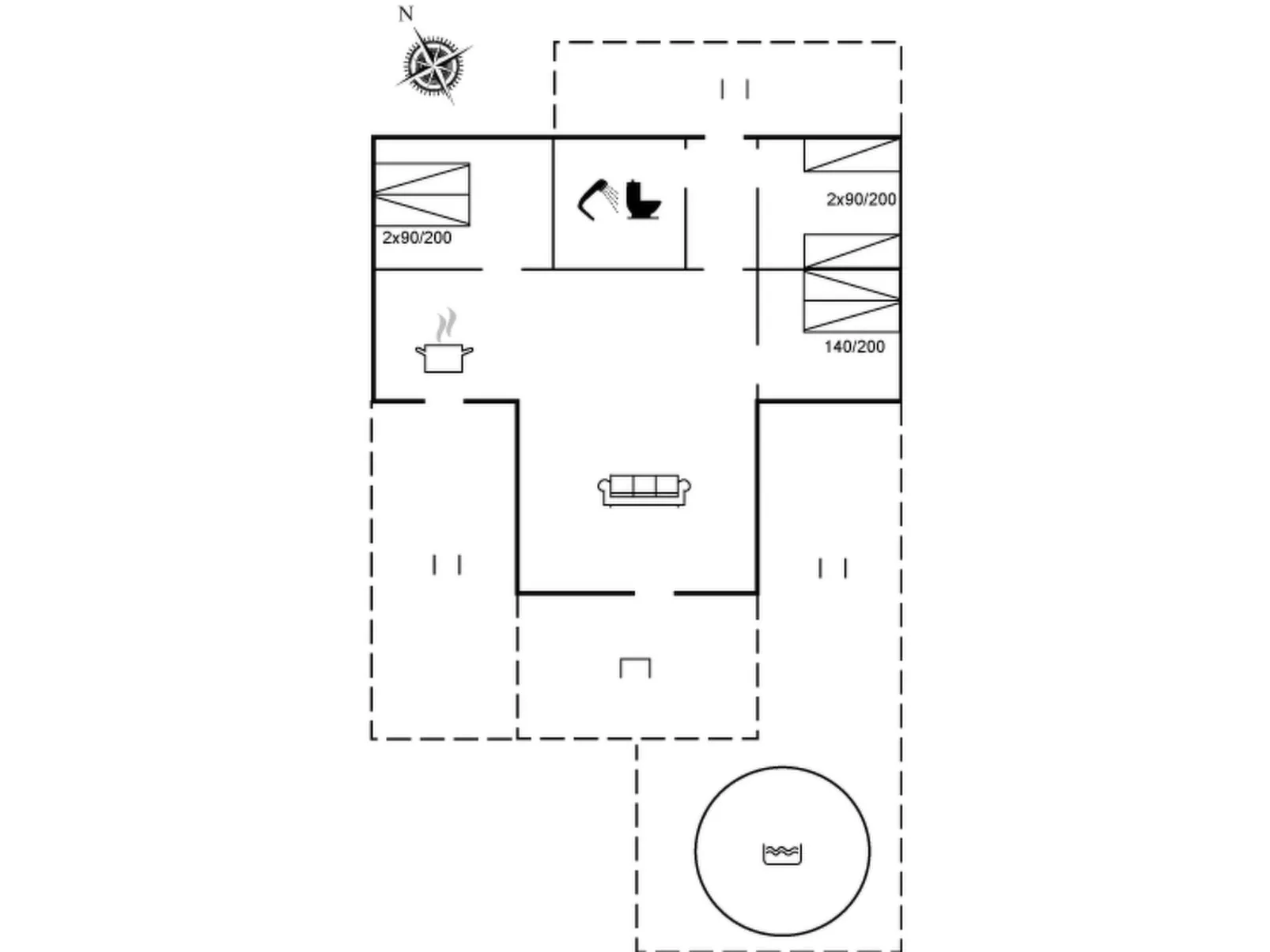 "Asmine" - 670m from the sea