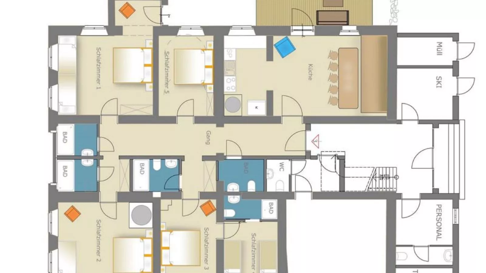 Biber Art Apartment 2 Small-Plattegrond