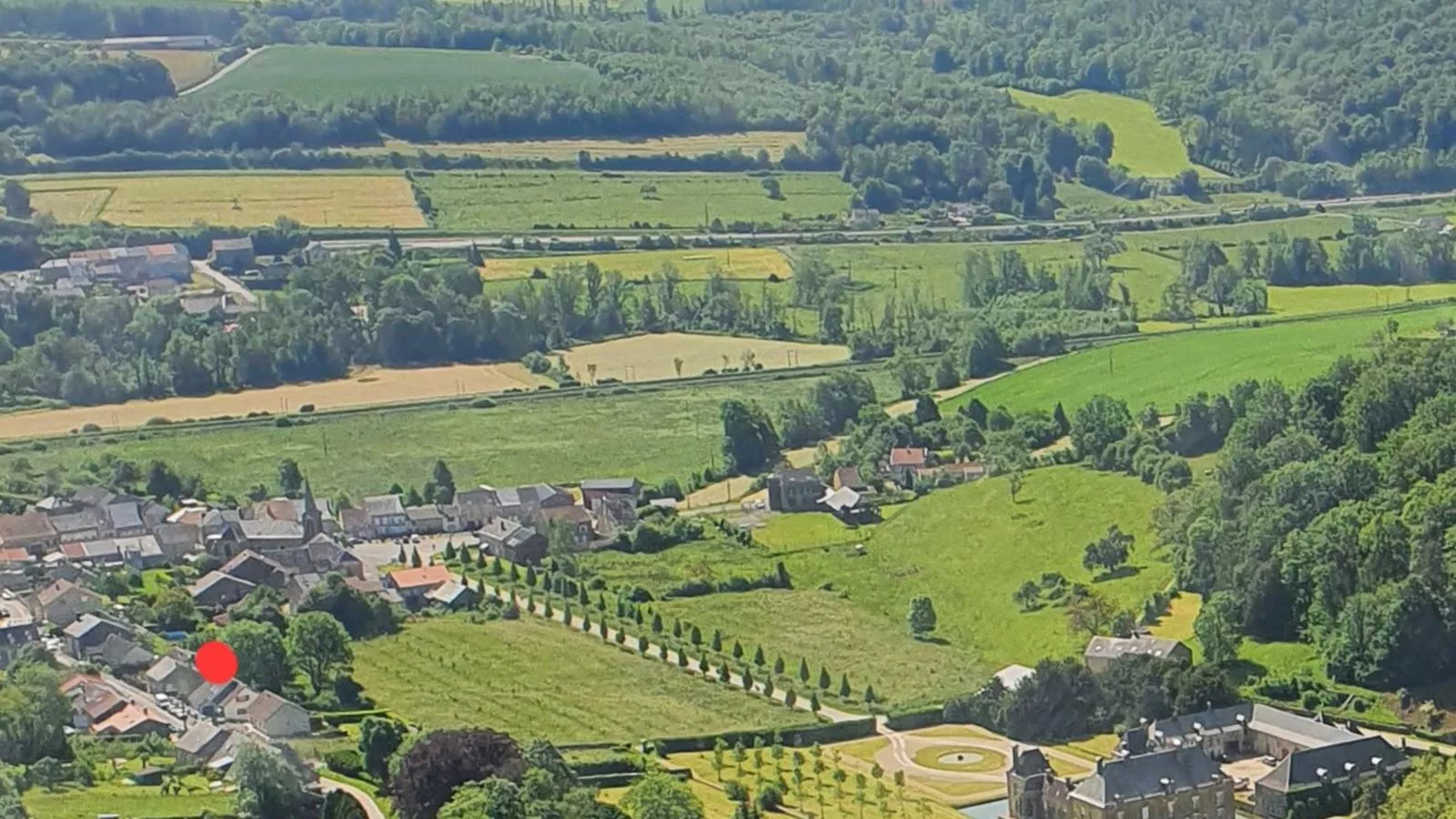 Gite du Verger-Gebieden zomer 1km