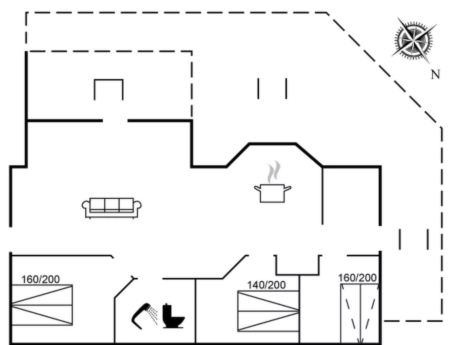 "Enken" - 750m from the sea