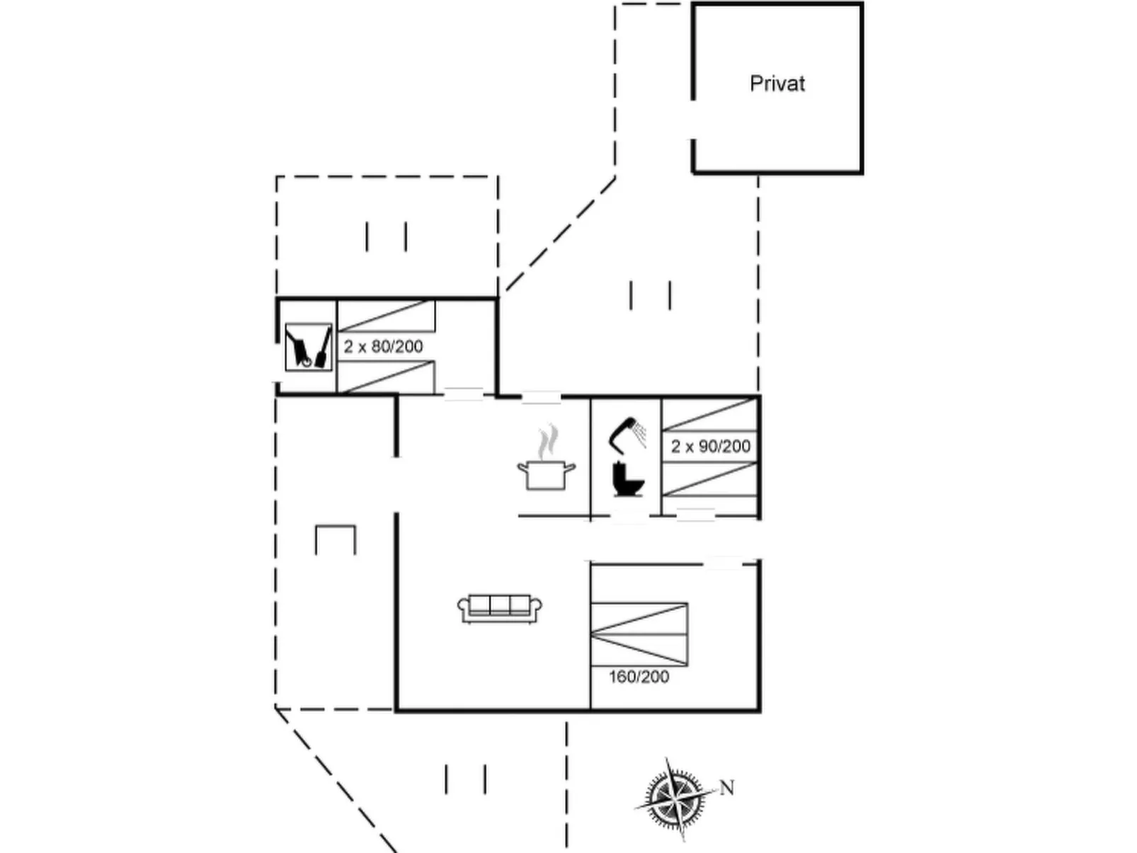 "Bjart" - 150m from the sea