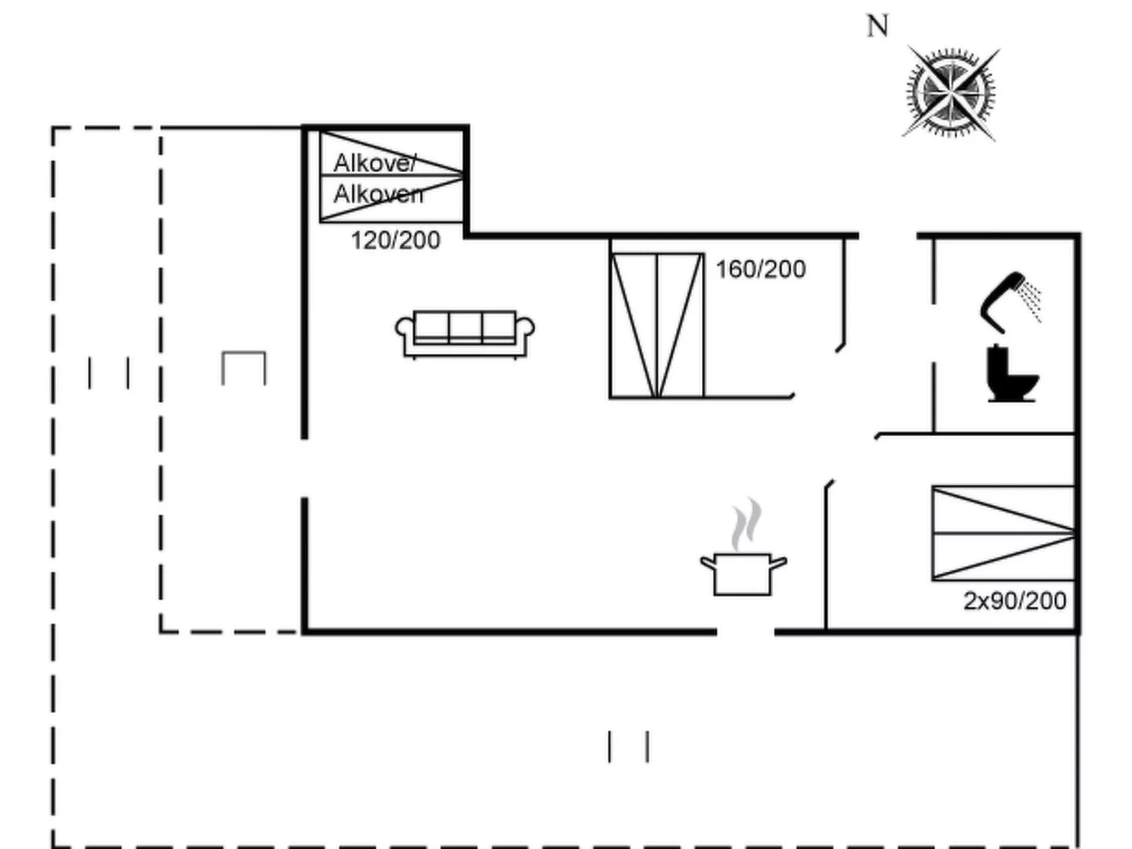 "Rether" - 400m from the sea