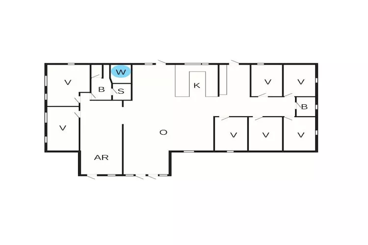 14 persoons vakantie huis in Glesborg-Plattegrond