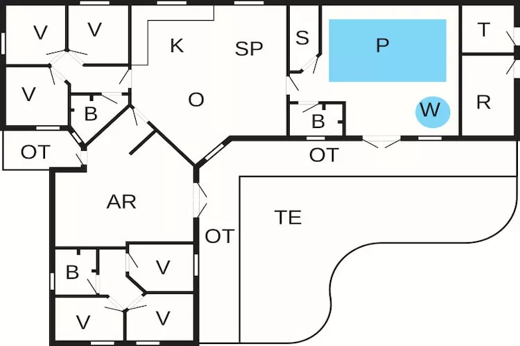 5 sterren vakantie huis in Idestrup-Plattegrond