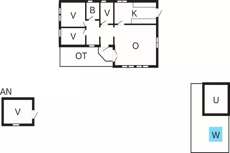 Gezellig zomerverblijf in Graddo-Plattegrond