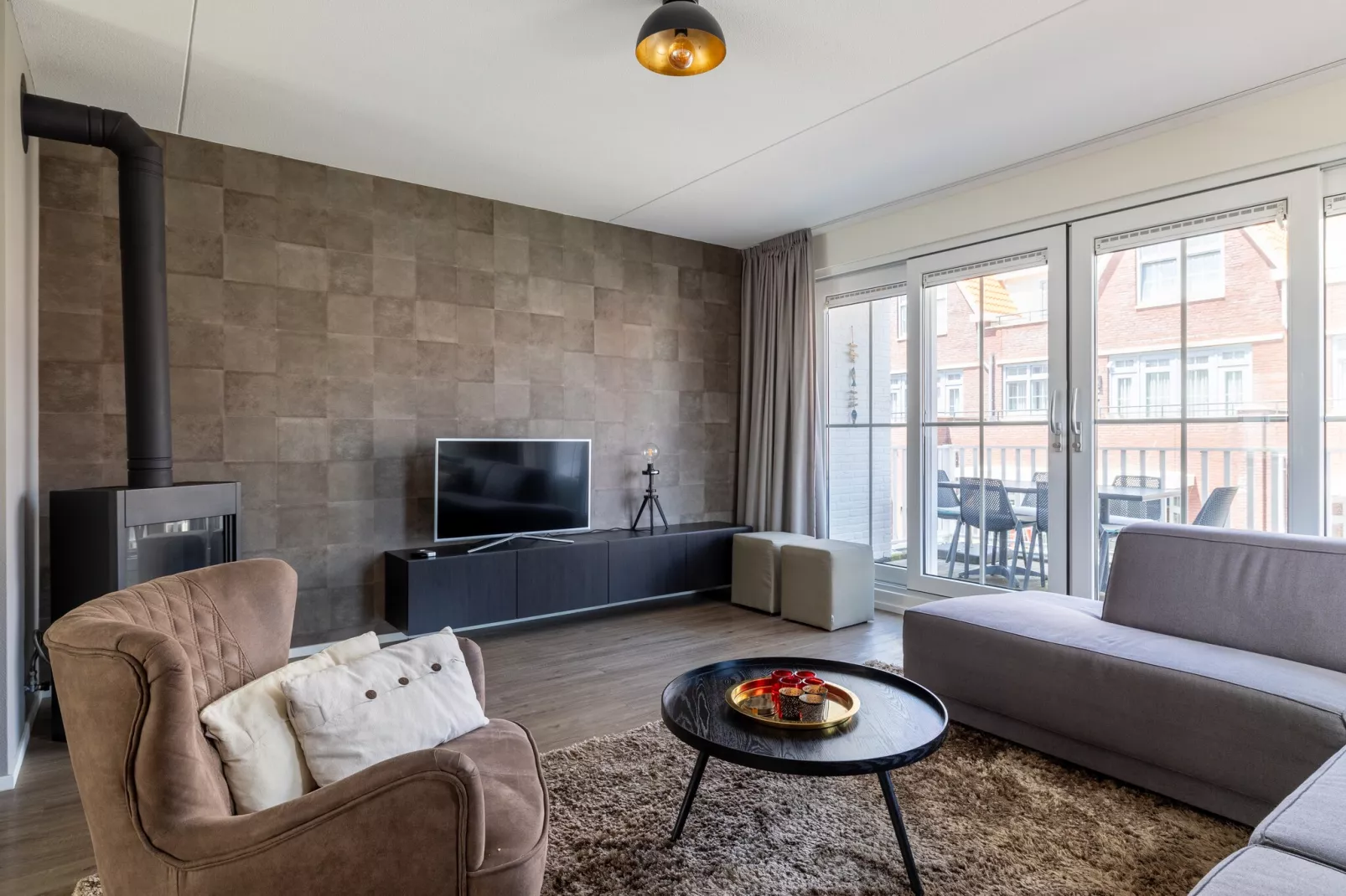 Appartement Kaapduinseweg 13 Dishoek 13D luxe 6p sauna-Woonkamer