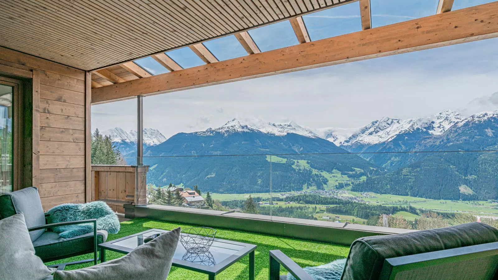 Kitzbüheler Alpenlodge Top A8-Terrasbalkon