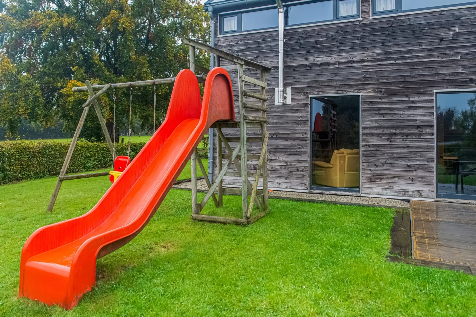 Le Chalet des Fagnes-Tuinen zomer