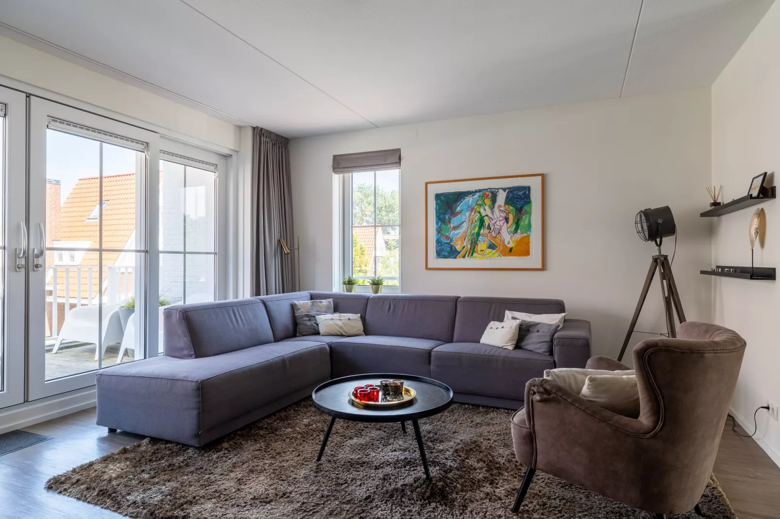 Appartement Kaapduinseweg 13 Dishoek 13D luxe 6p sauna-Woonkamer