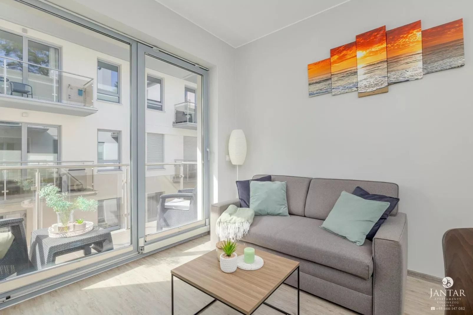 Apartament Grunwaldzka 12d/13 Pobierowo-Woonkamer