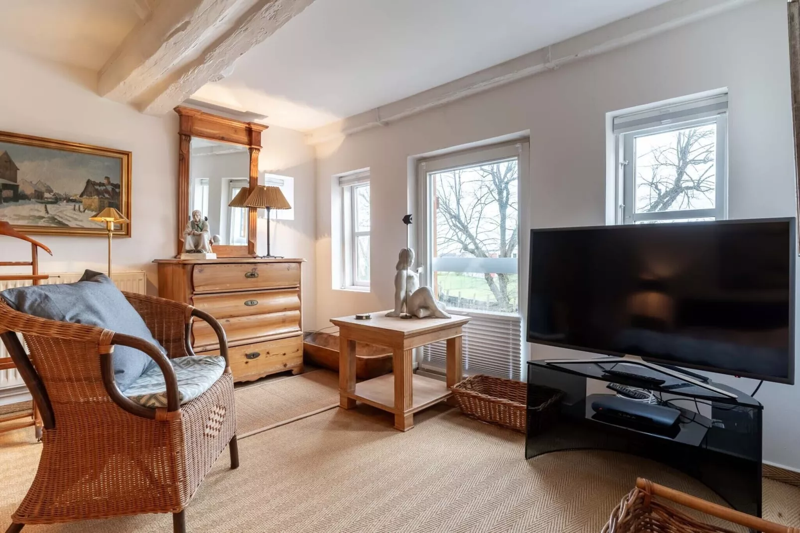 Ferienwohnung HafenPeerle-Woonkamer