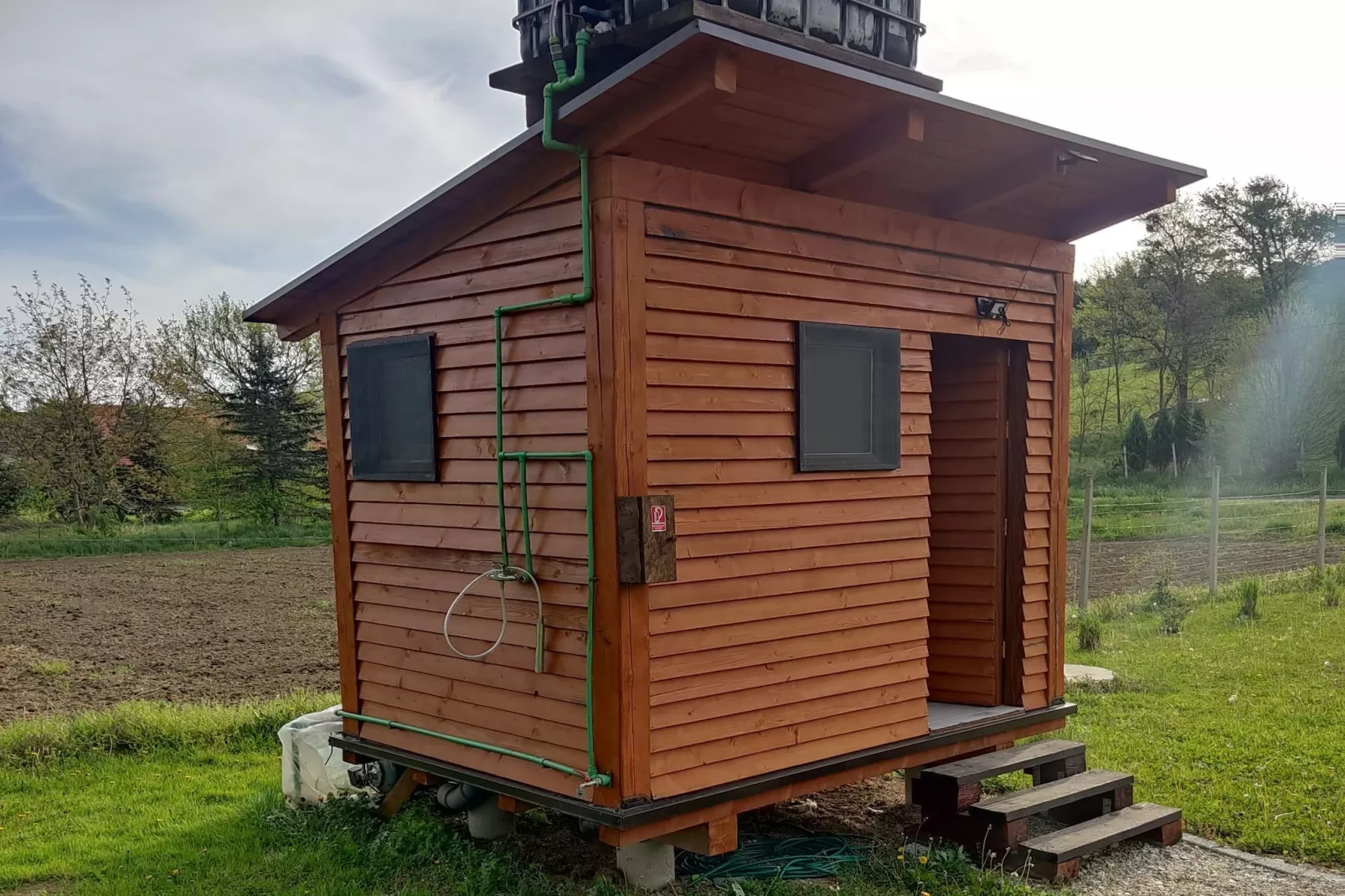 Robinzonski Kamp Hofman - Private Bungalow-Badkamer