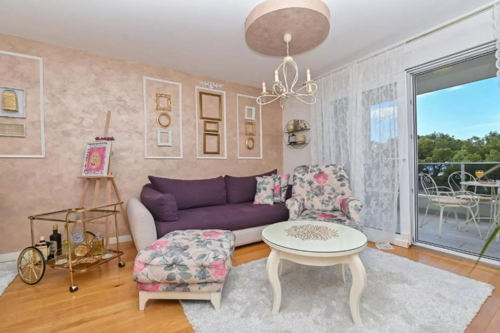 Apartment Hani 2 - Two Bedroom Apartment With Balcony And Sea View-Woonkamer