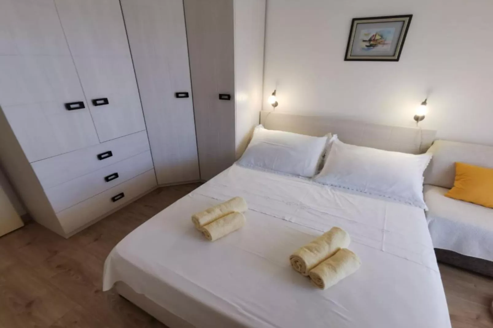 Apartments Jaman Dalmatica Čiovo - One Bedroom Apartment with Sea View and Terrace-Slaapkamer