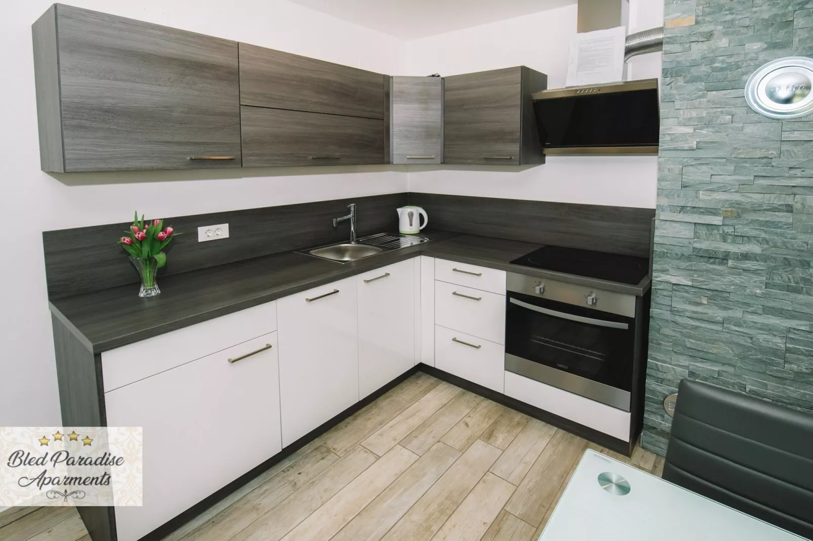 Bled Prestigious and Stylish Apartments - Standard Studio Apartment with Terrace (owner 2)-Keuken