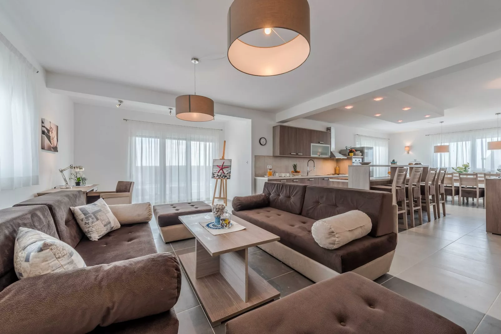 Luxury Escape with Swimming Pool & Modern Design -  Classic Four Bedroom Villa with Sea View and Private Pool ( Villa 3)-Woonkamer