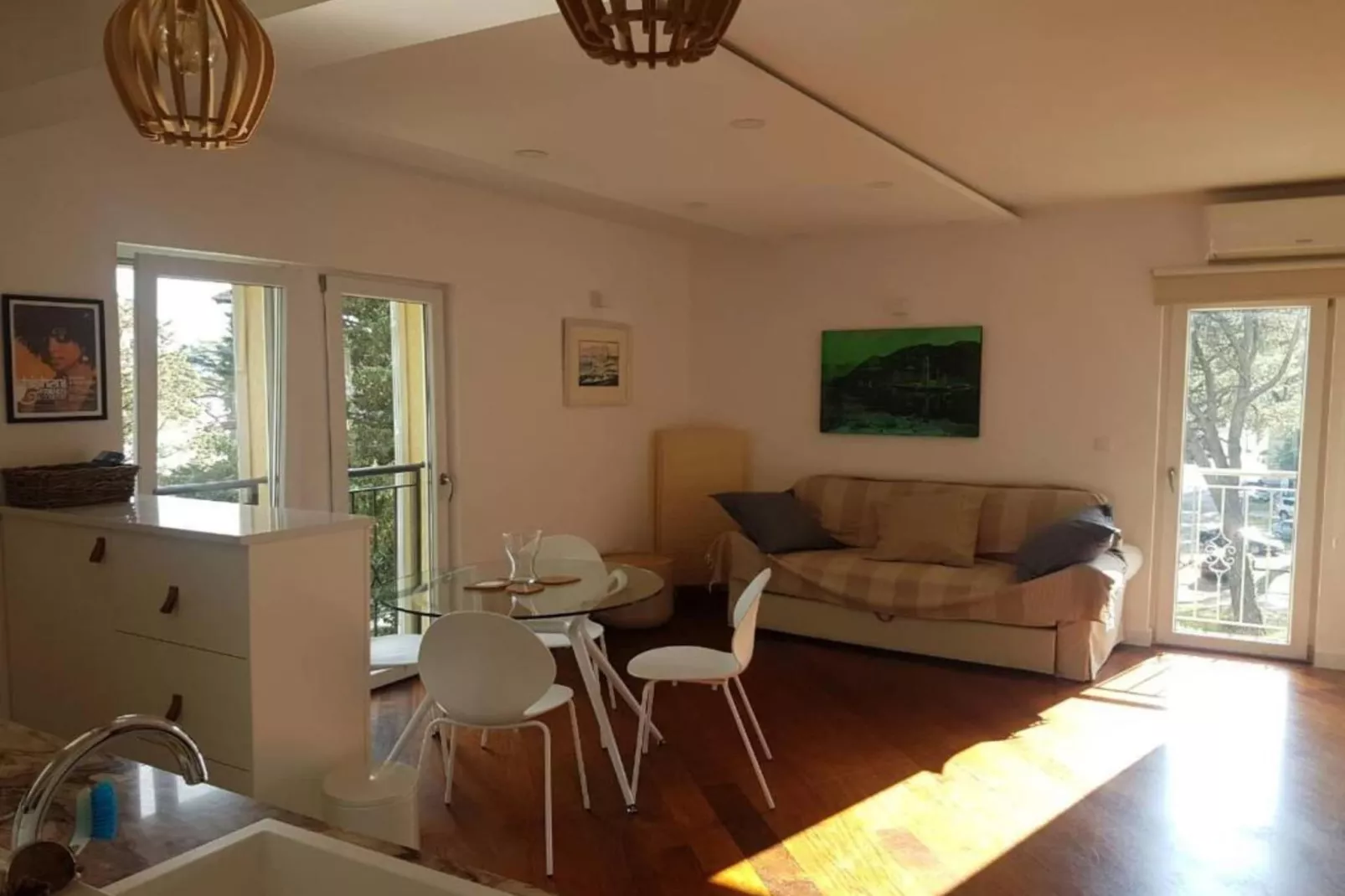 Relaxing Tivat Stay with Balcony & Free Parking - Two Bedroom Apartment-Woonkamer