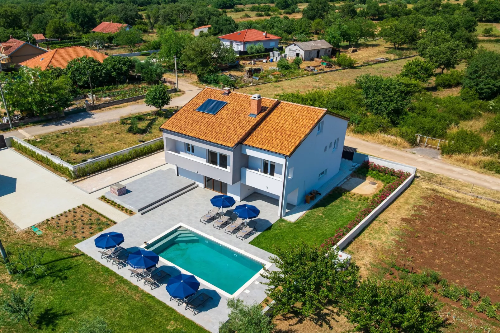 Villa Campi Dalmatia-Gebieden zomer 1km