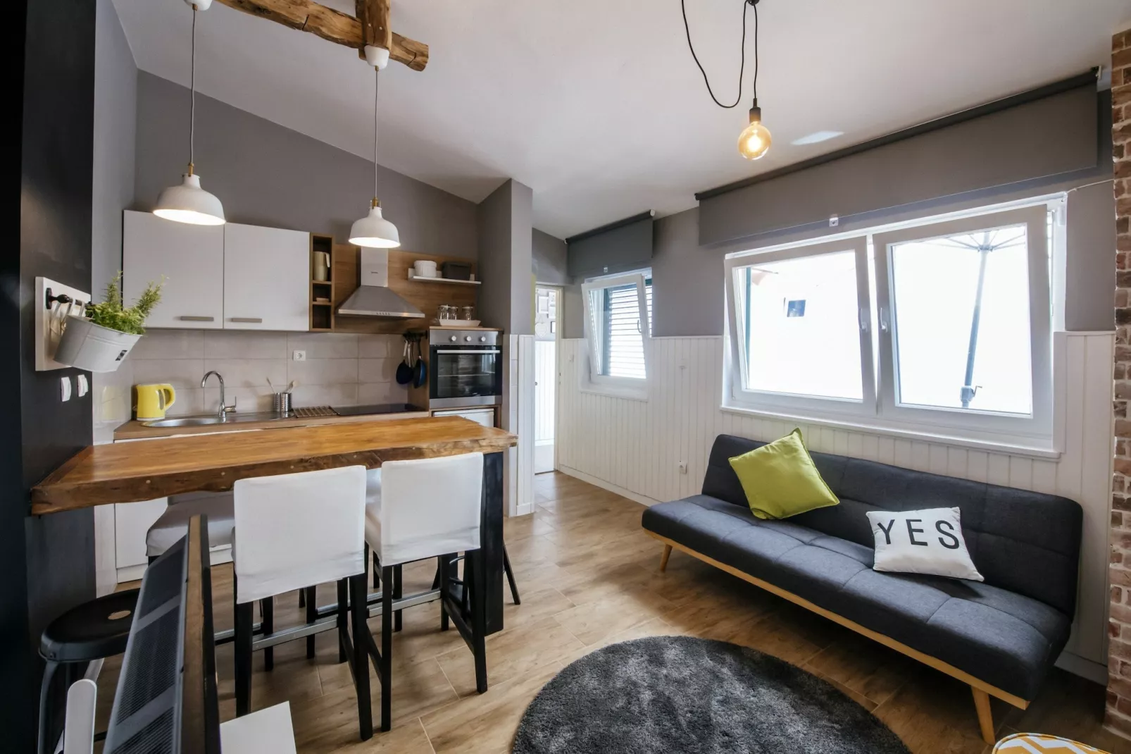 Beach Apartment Neno-Woonkamer