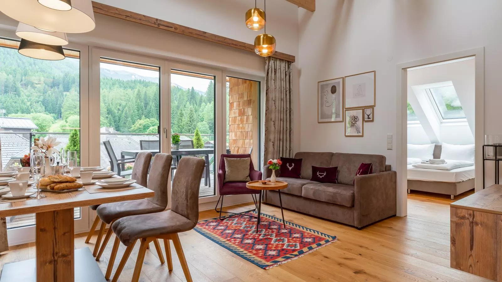 Ski Nature Apartment Lungau Top 18-Woonkamer