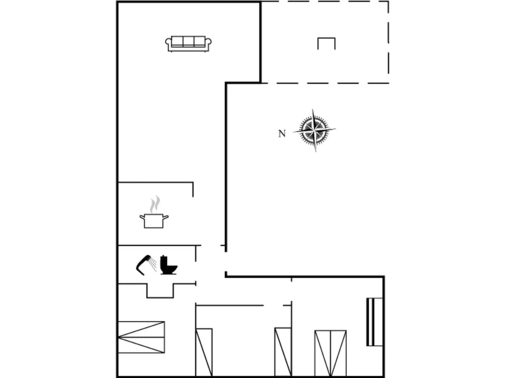 "Kiowa" - 100m from the sea-Binnen