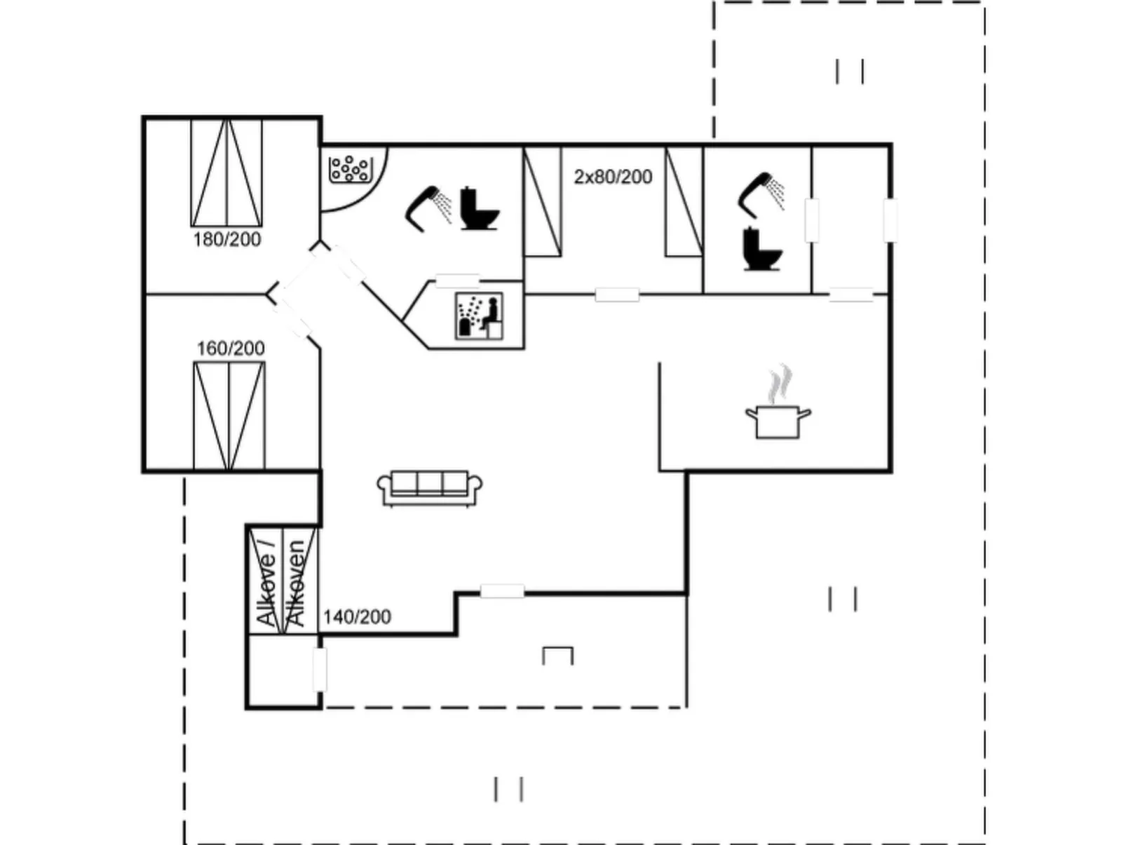 "Thit" - 1.2km to the fjord-Binnen