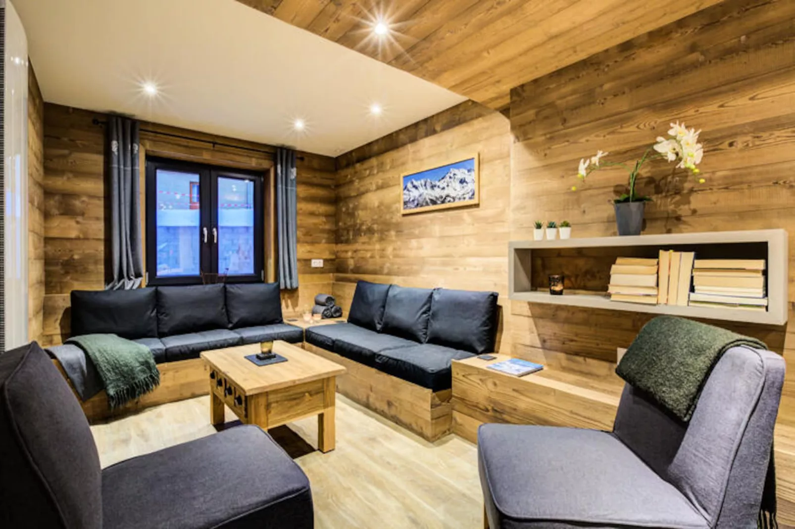 Chalet De La Mine-Woonkamer