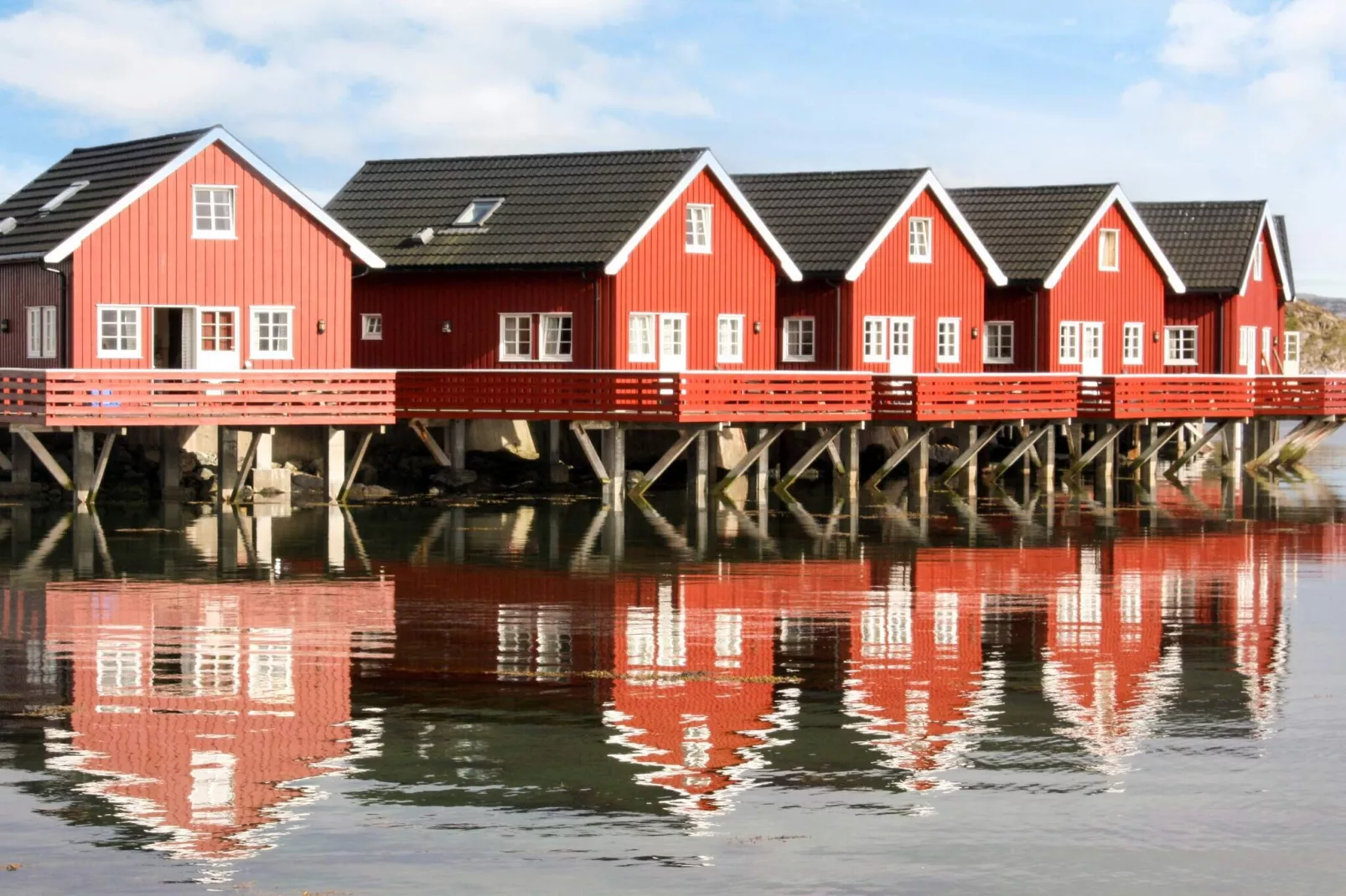 Zeezicht met boten en vissen-Buitenlucht