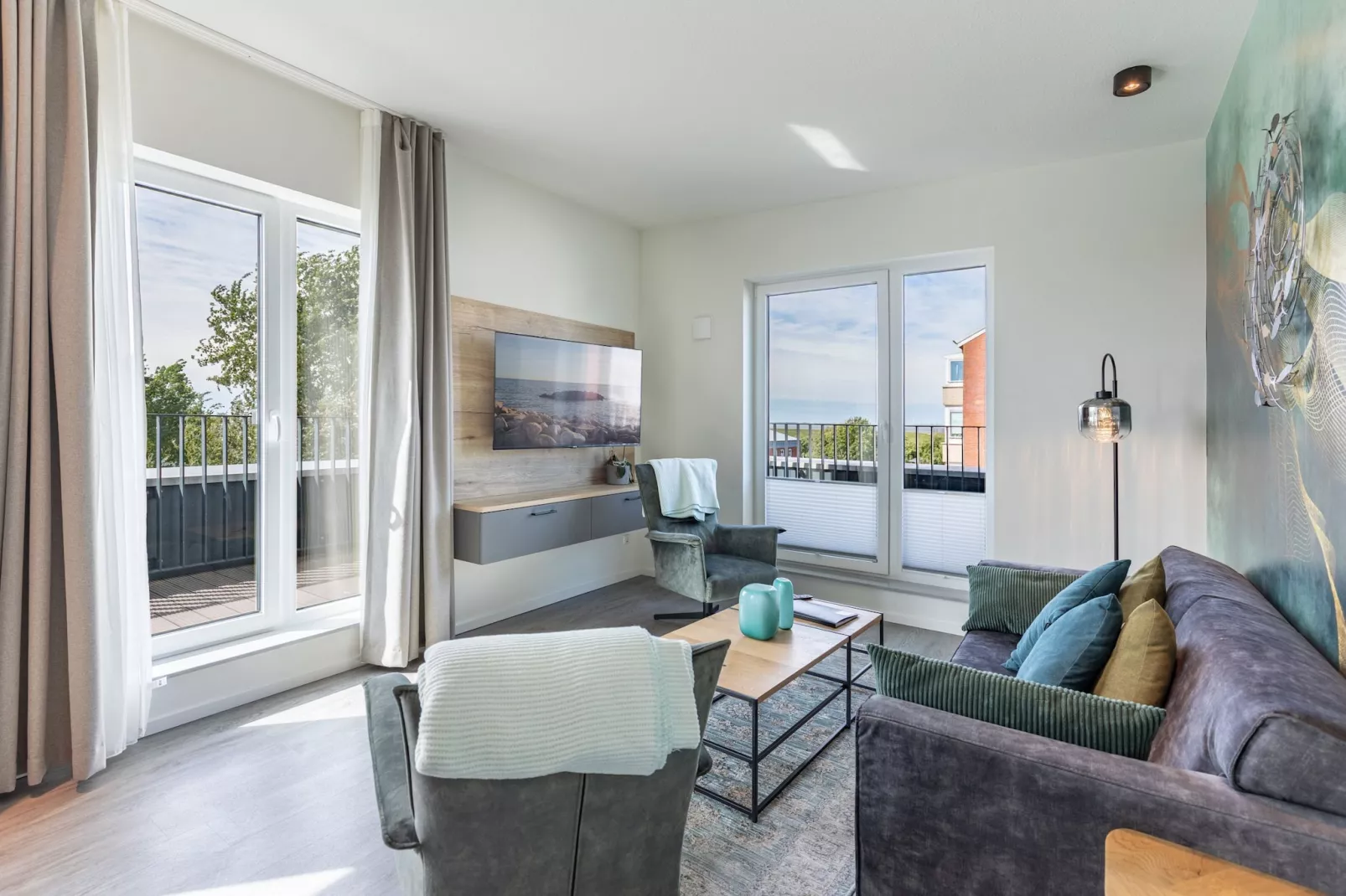 Penthouse de Luxe auf Nordstrand-Woonkamer