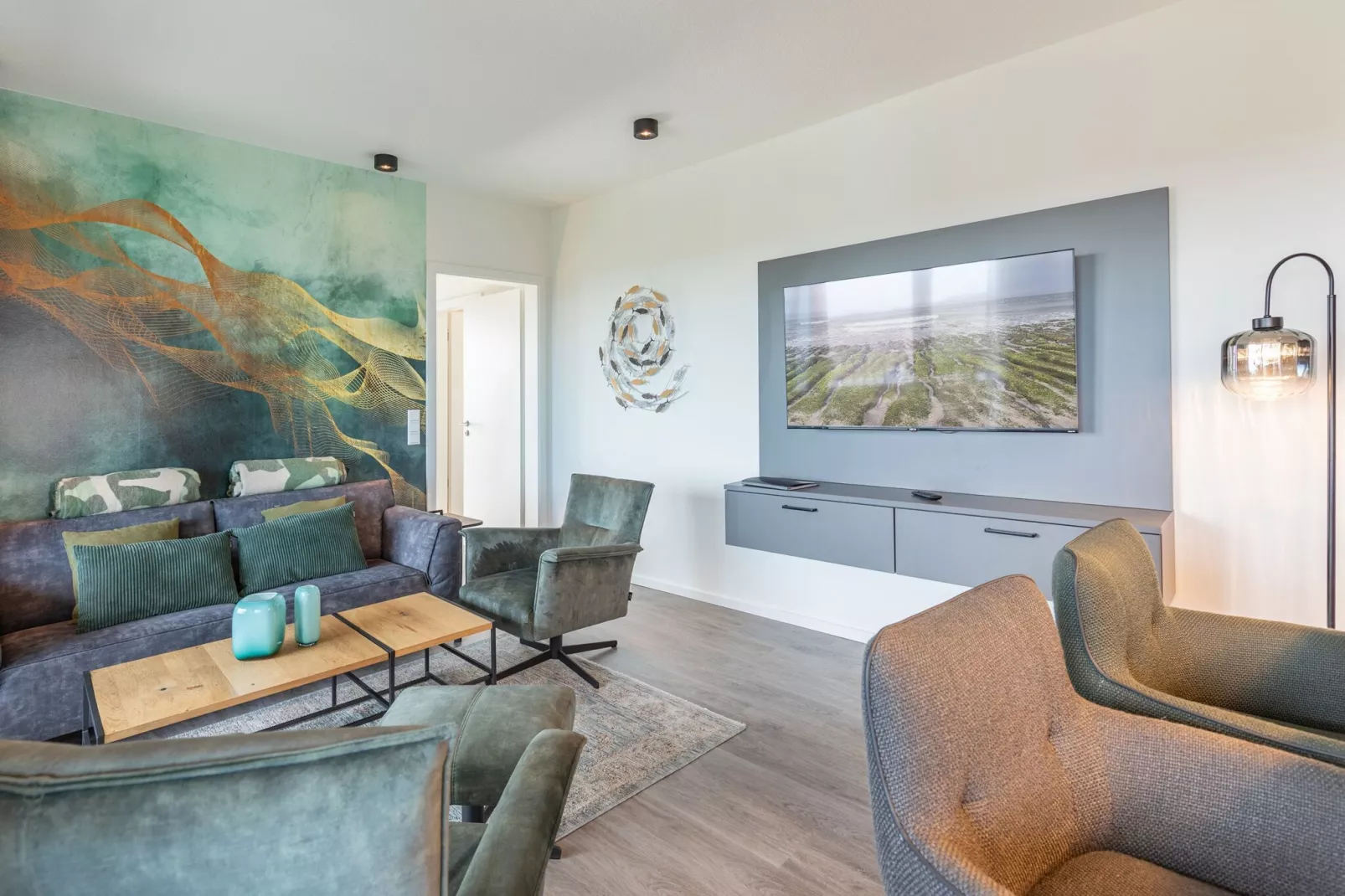 Wattblick de Luxe auf Nordstrand-Woonkamer