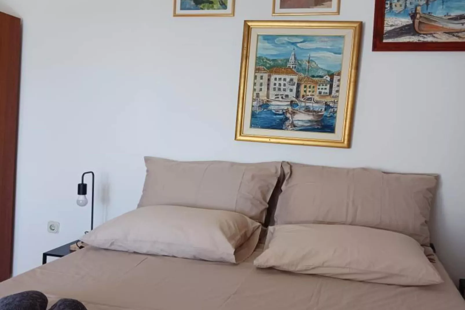 Apartmani Green Oasis - One Bedroom Apartment with Terrace and Sea View-Slaapkamer