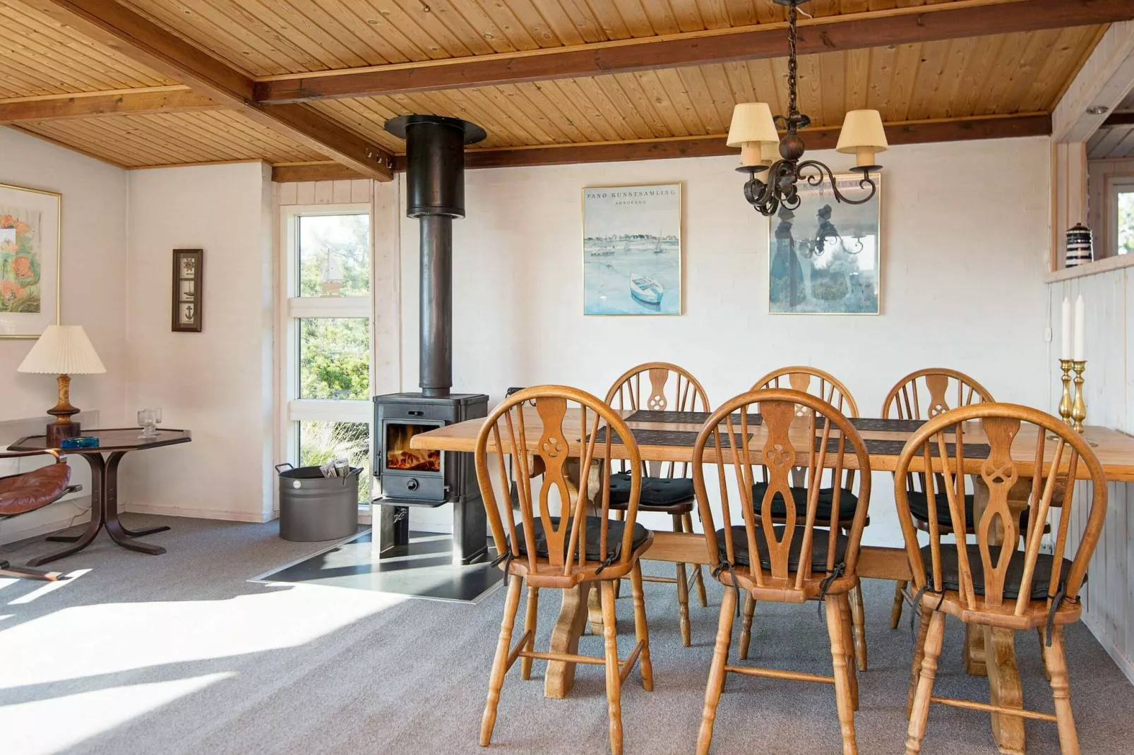 Rustieke Strandhut in Rindby-By Traum-Binnen