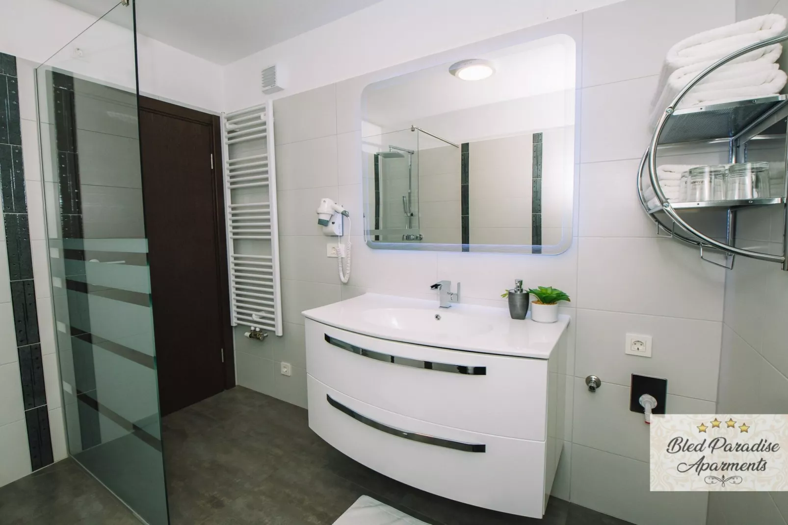 Bled Prestigious and Stylish Apartments - Classic One Bedroom Apartment with Balcony (owner 4)-Badkamer