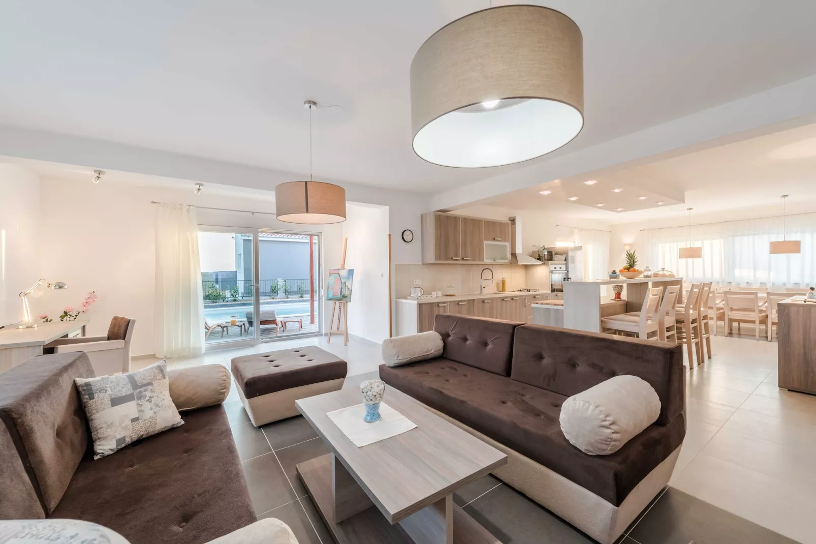 Luxury Escape with Swimming Pool & Modern Design -Deluxe Four Bedroom Villa with Private Pool (Villa 6)-Woonkamer