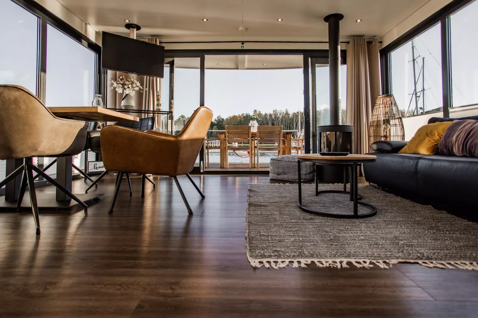 Hausboot in Peenemünde-Woonkamer