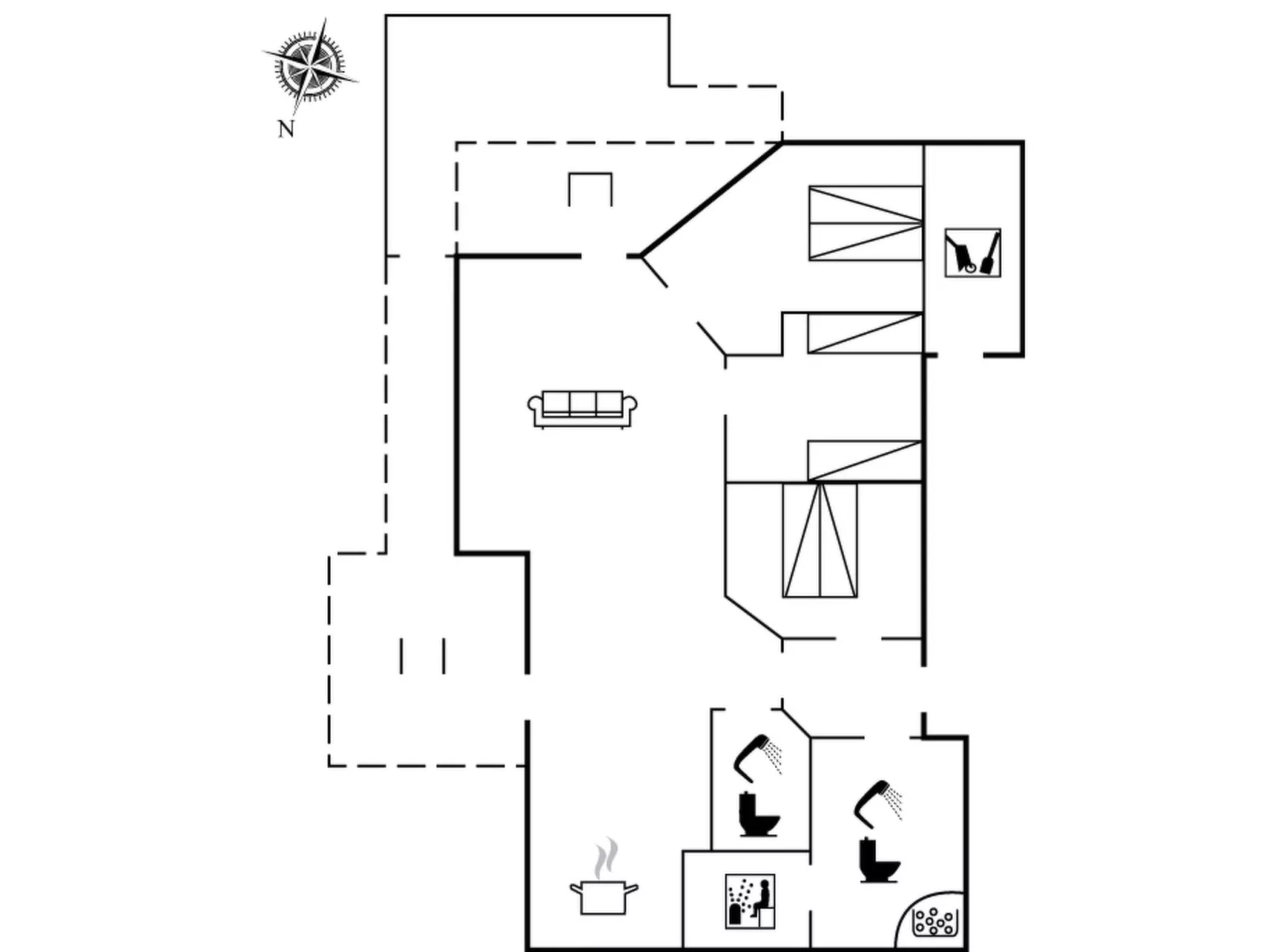 "Rekke" - 300m to the fjord-Binnen