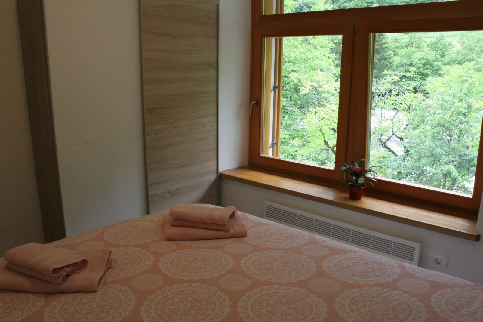 Riverside Rustic Ridge Apartments with Balcony - Two Bedroom Apartment with Balcony-Slaapkamer