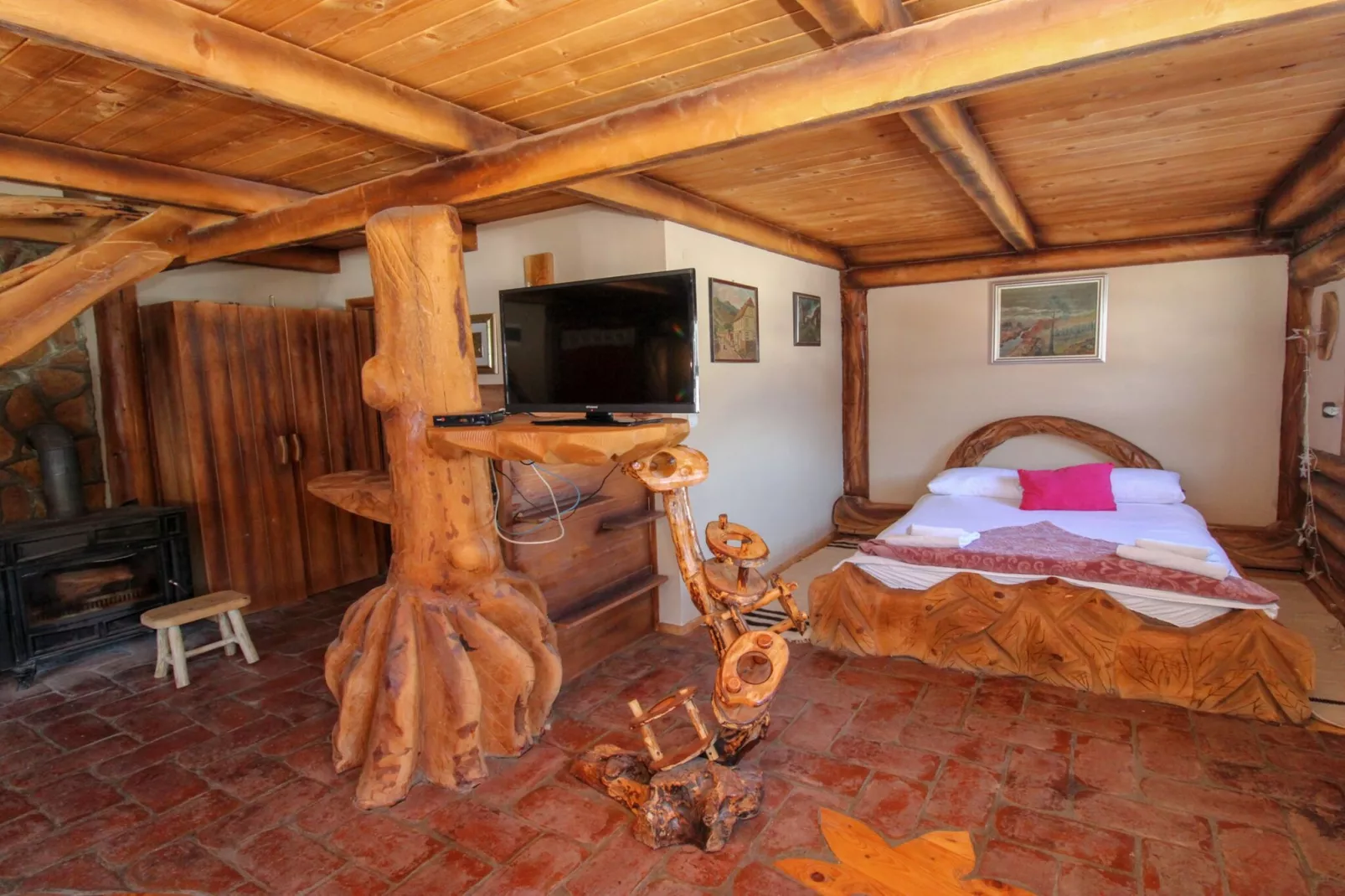 Ethno Village Dolina Mira - Three Bedroom Holiday Home - (Jahorina)-Slaapkamer