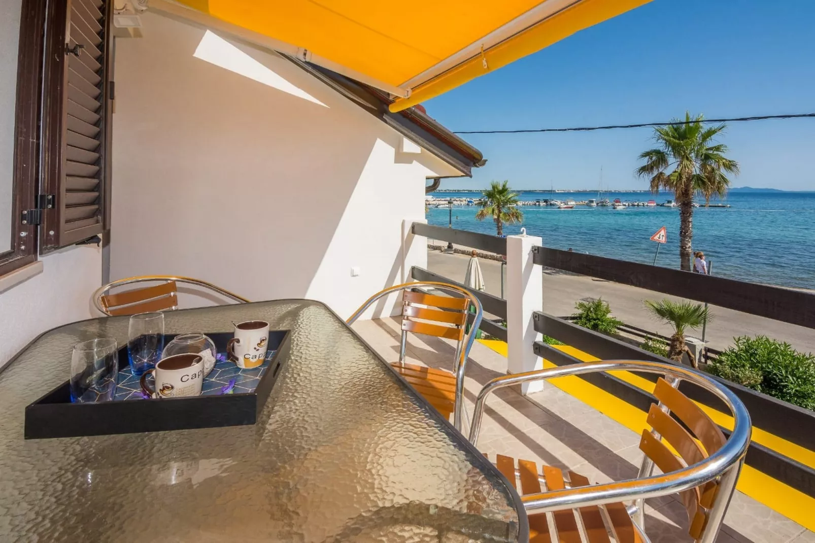 Apartments Sea Eyes - Two Bedroom Apartment with Balcony and Sea View (Kat)-Terrasbalkon