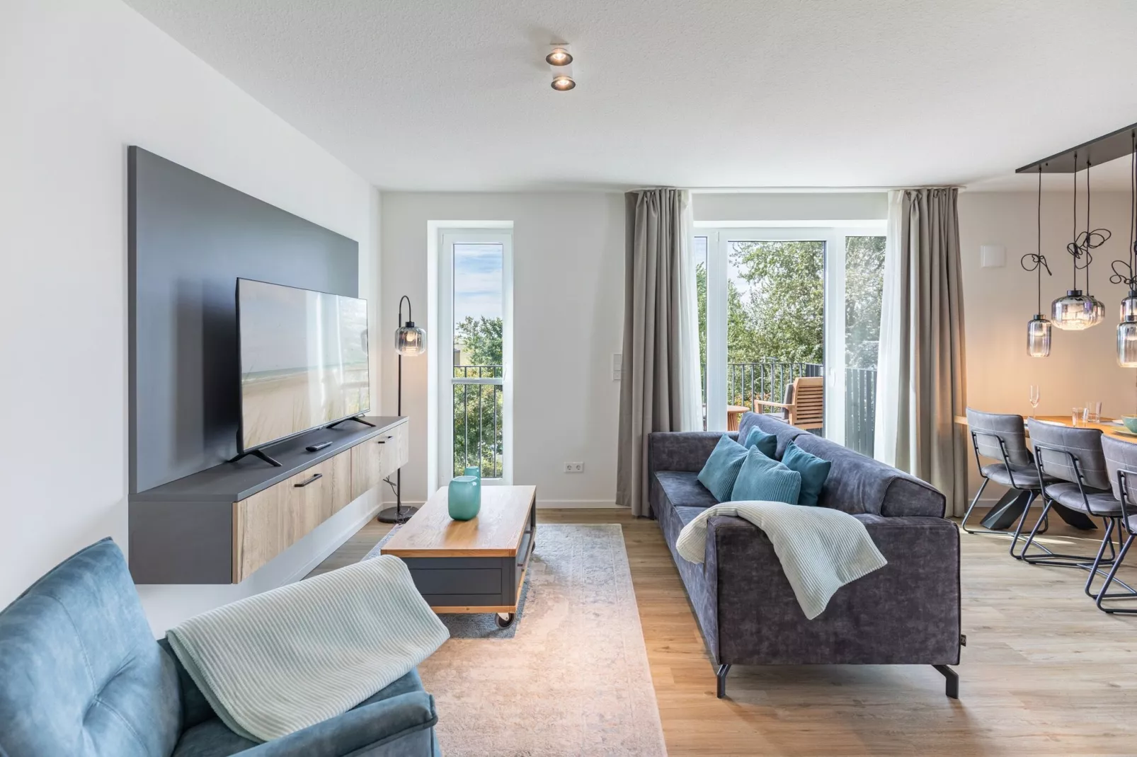 Wattsegler de Luxe auf Nordstrand-Woonkamer